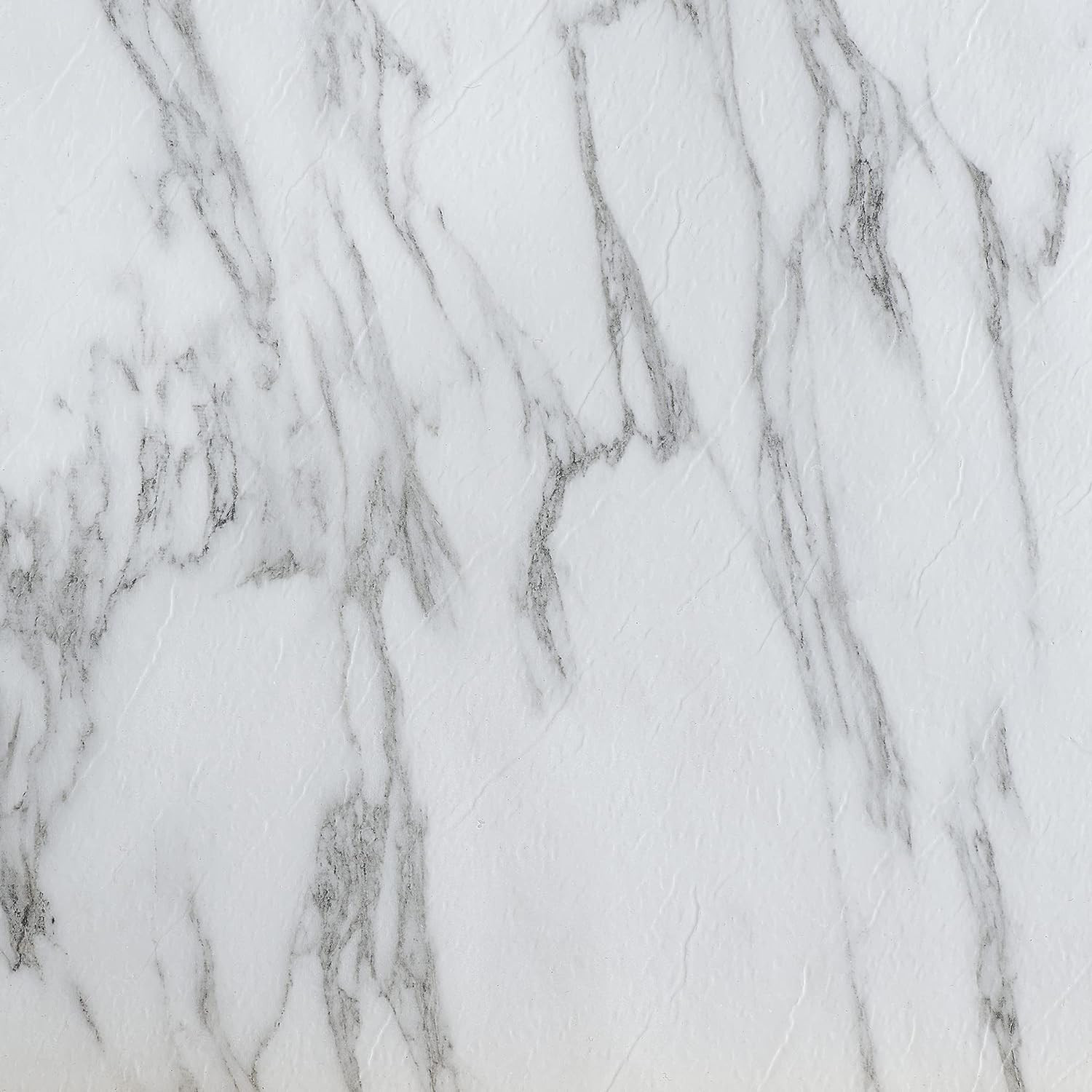 Nexus Self Adhesive 12-Inch Vinyl Floor Tiles, 20 Tiles - 12" X 12", Bianco Marb