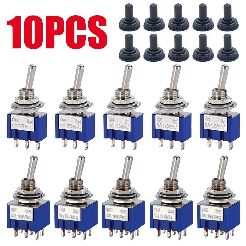 10PCS Mini Toggle Switch ON-ON ON-OFF-ON MTS-102 MTS-103 MTS-202 MTS-203 3/6 Pin