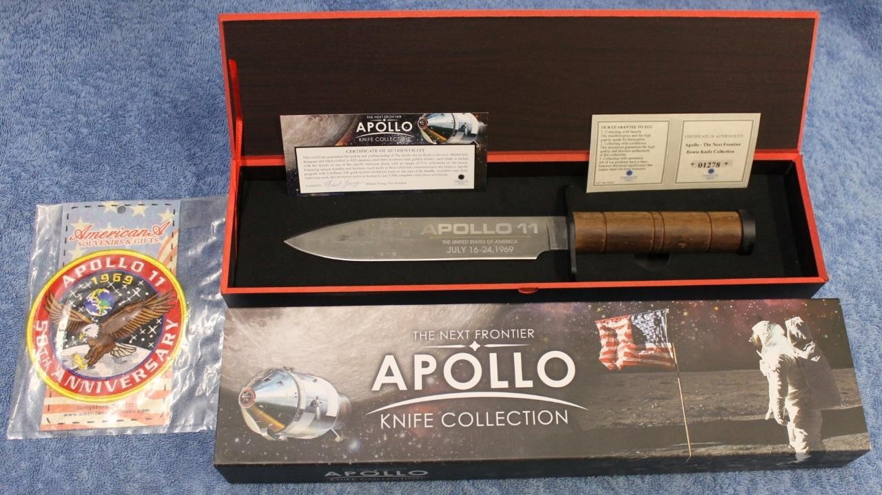 American Mint Next Frontier APOLLO Bowie, COA, Display Box, Sleeve, Bonus Patch!