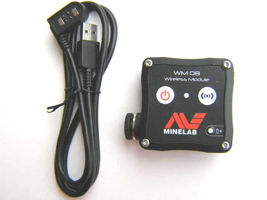Minelab WM 08 Wireless Module, new for Equinox 600 or 800 AND usb Charging Cable