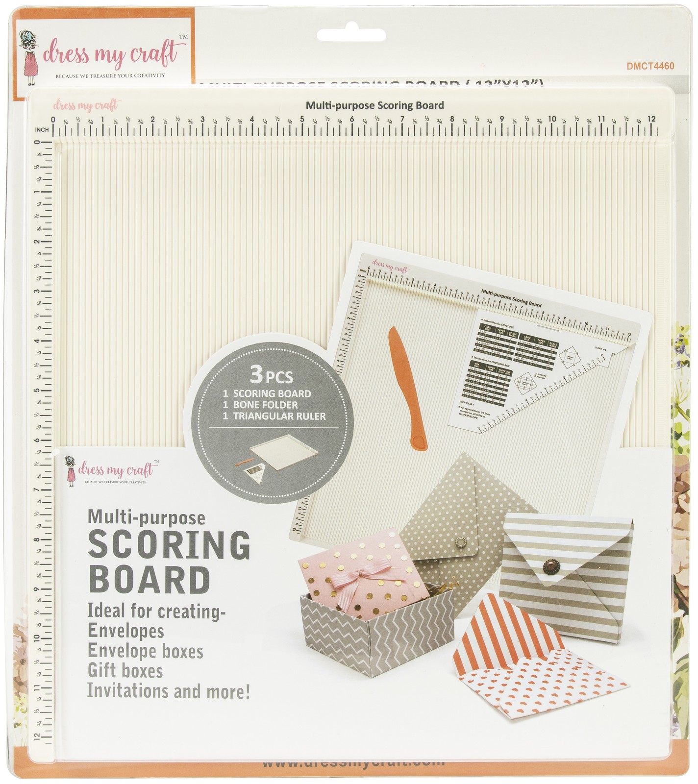 Dress My Craft Multi-Purpose Scoring Board 12"X12"