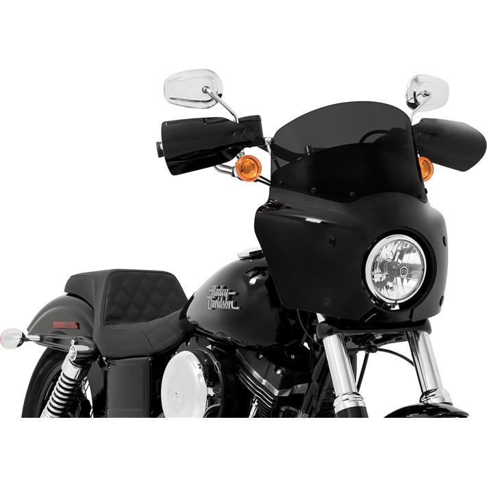 Memphis Shades Windshield for Road Warrior Fairing - 9in. - Dark Black Smoke