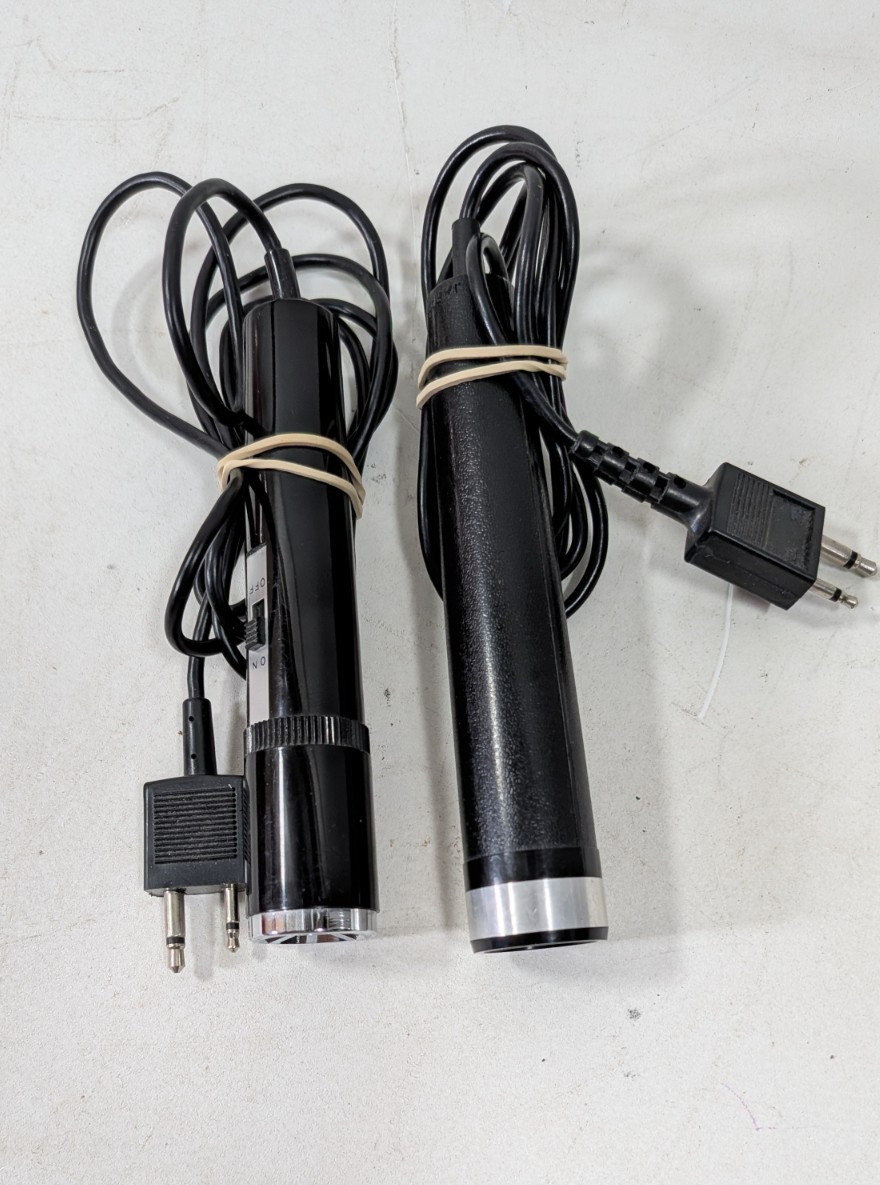 2 Vintage Wired Classic Microphone with On Off switch Untested
