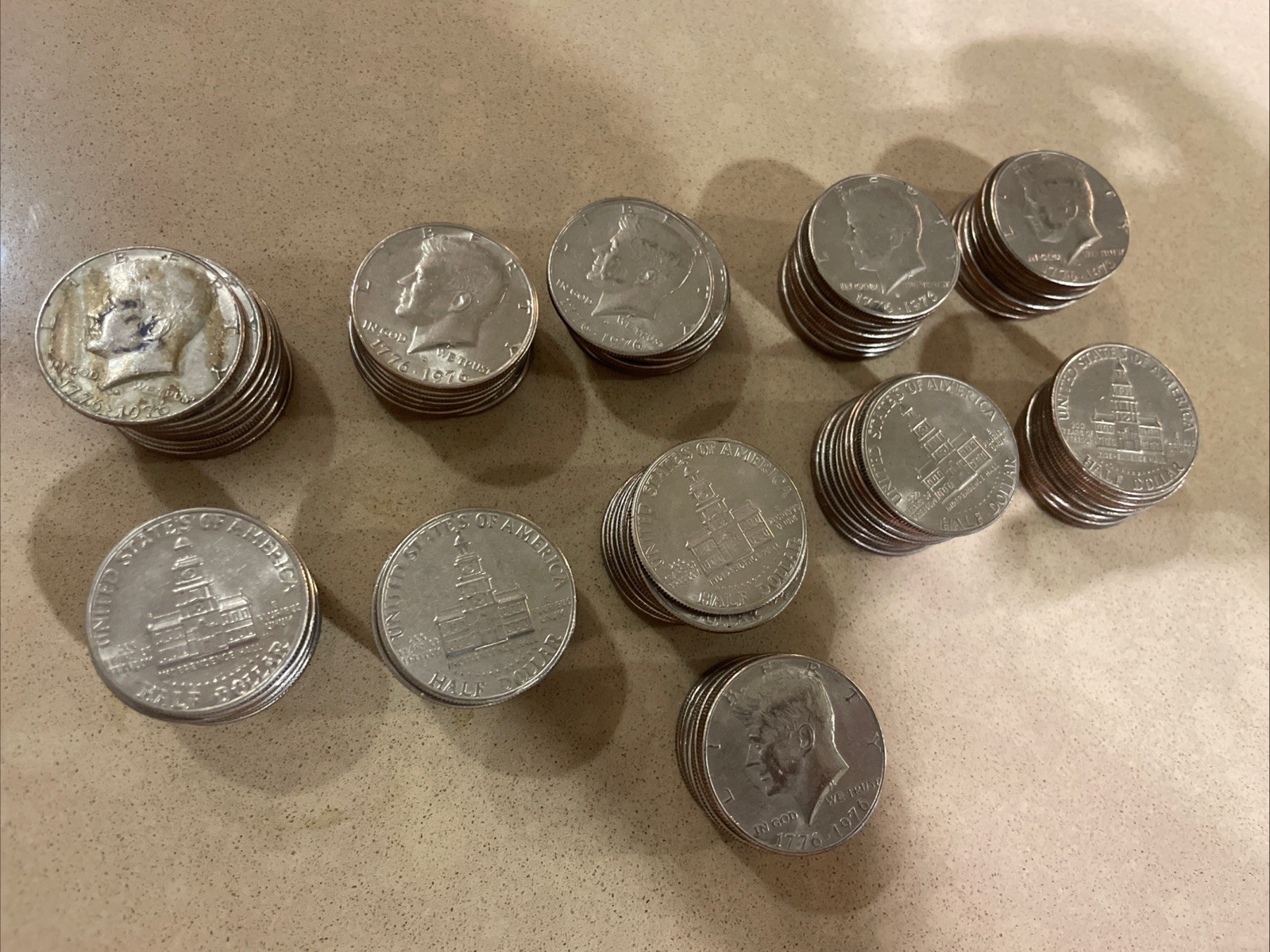 (2) 1776-1976 Kennedy Bicentennial Half Dollar Circulated