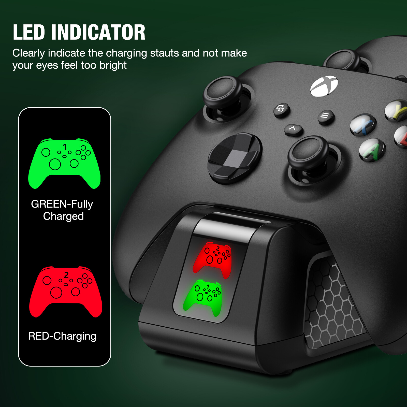 Rechargeable Battery Pack Charging Dock For Xbox One Elite/Series X S Controller