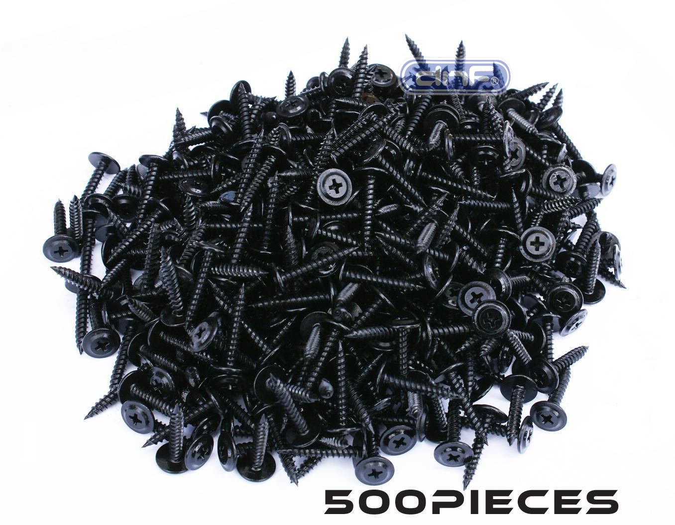 (500 PACK) PHILLIPS WAFER HEAD SCREWS TWINFAST THREAD BLACK PHOSPHATE #8 X 1"