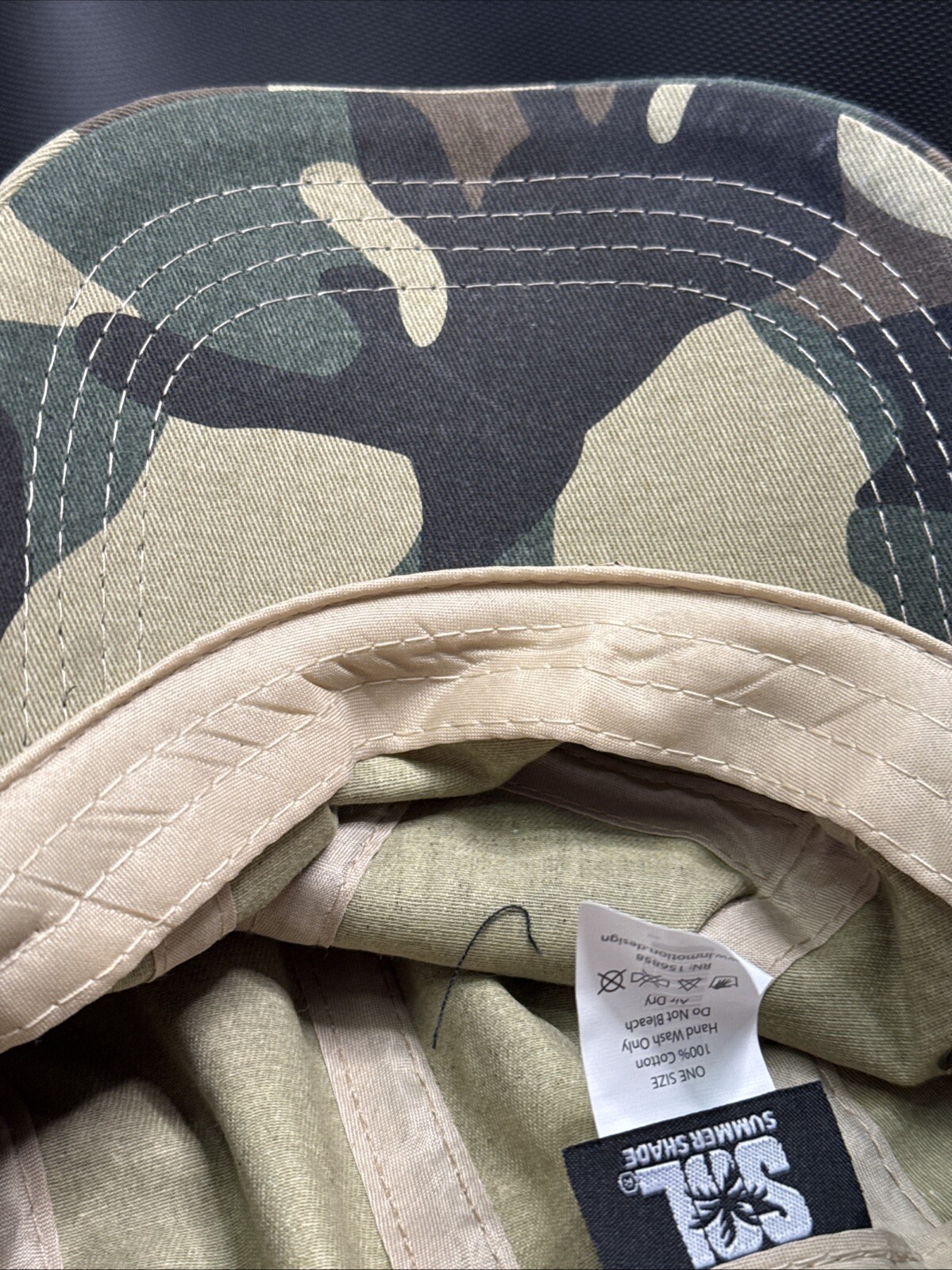 SOL Summer Shade Camo Hat With Neck Shade Flaps Cap