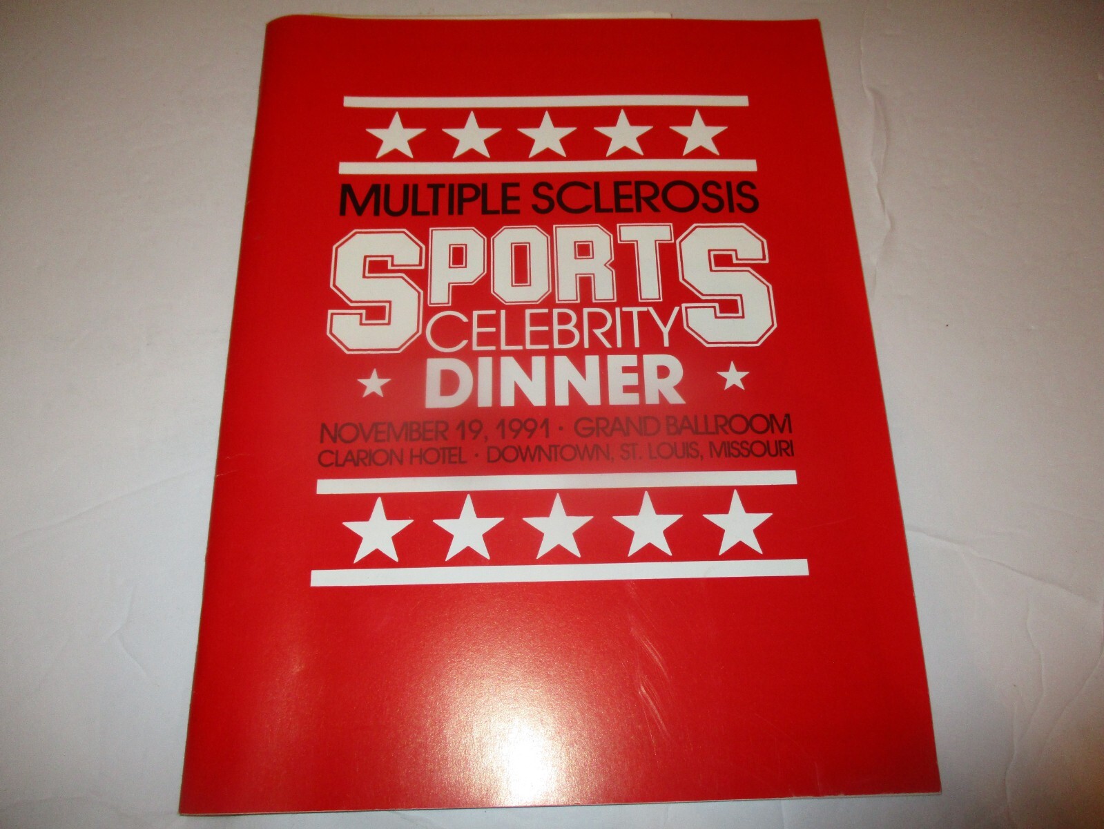 Sports Celebrity Dinner program booklet 1991 St. Louis, Brett Hull, Joe Torre