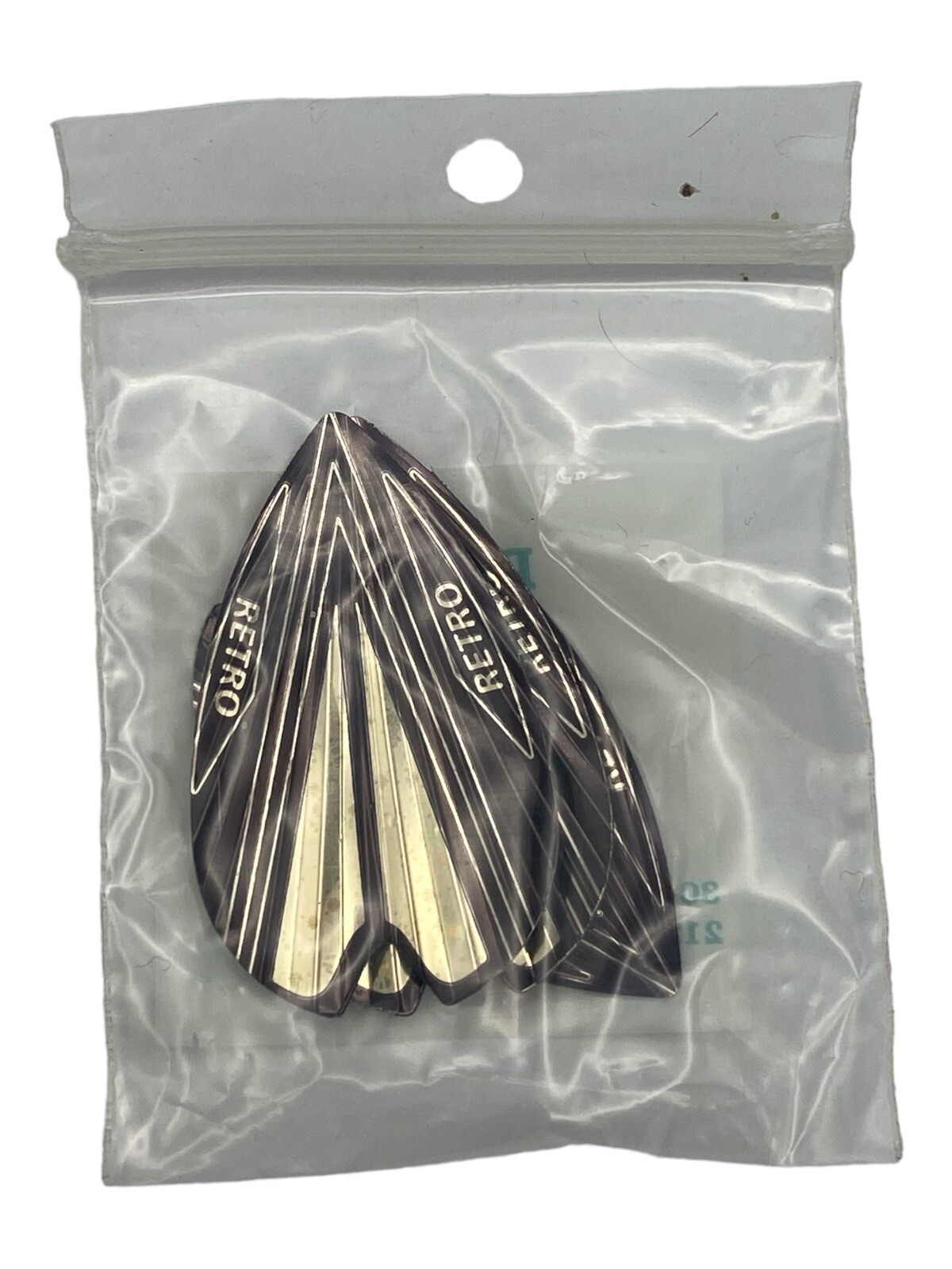 Vintage  Lot Of (40) Packs Of 3 Gold-Black Color New Old Stock Of Dart Flights