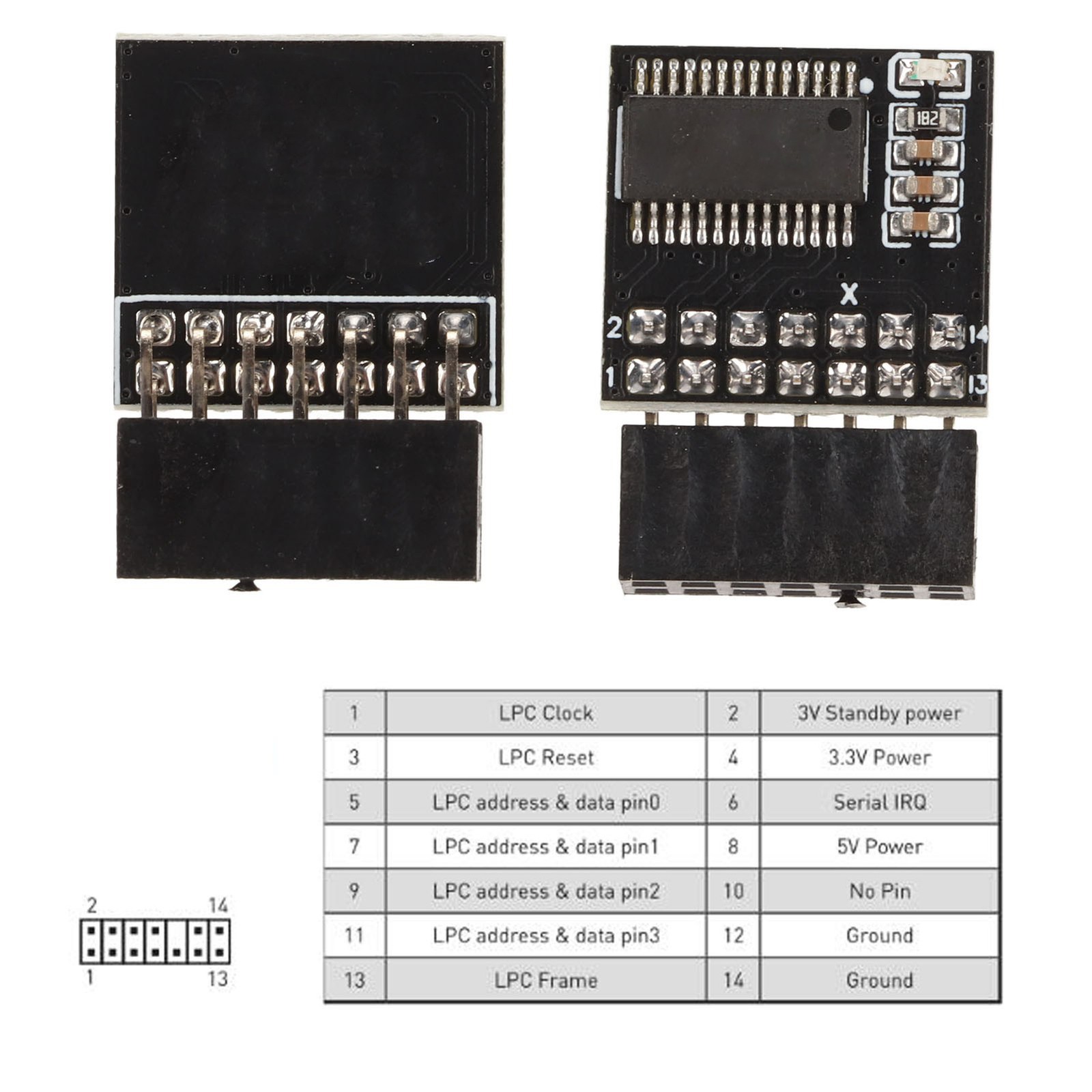 TPM 2.0 Module 2x7P 14 Pin 2mm Space Safe Stable Performance TPM 2.0 Module CX4