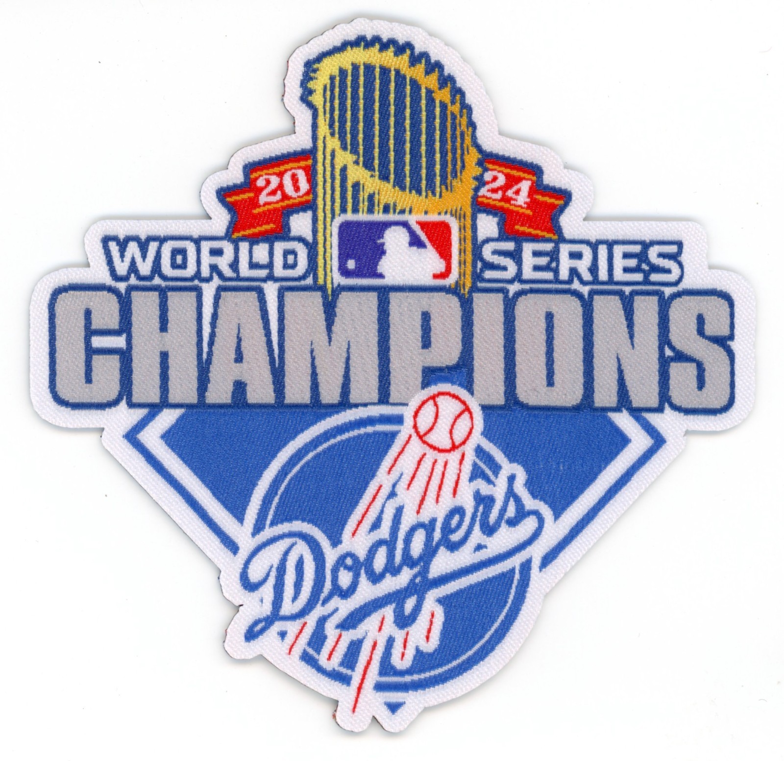 LA Dodgers 2024 World Series Champions Logo Patch – Iron-On Sew-On