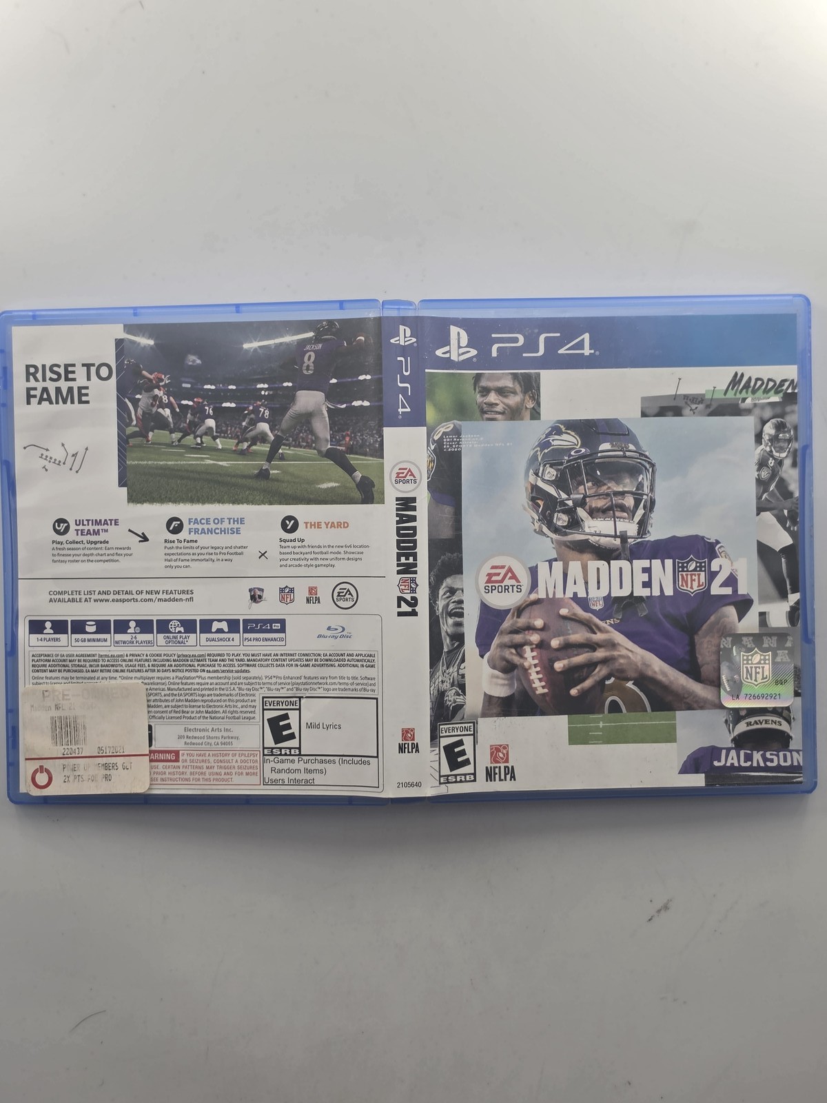 Madden NFL 21 PS4 Case Only
