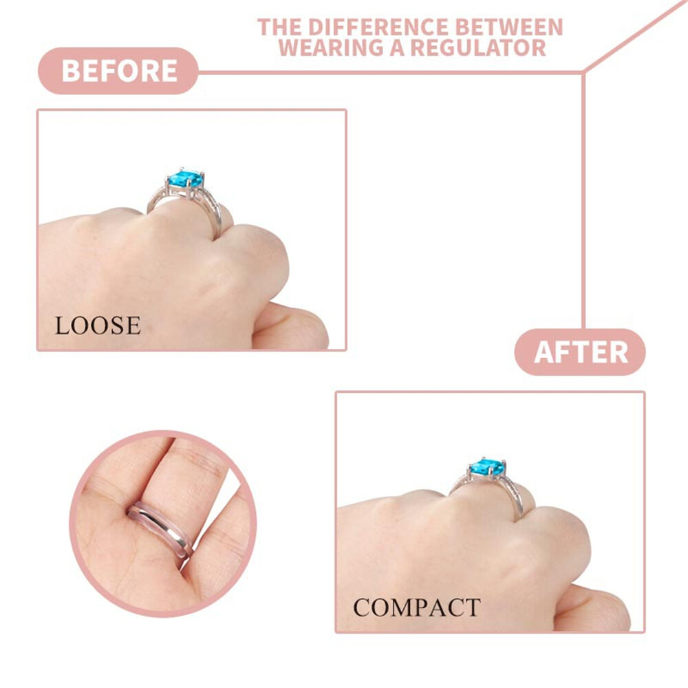 8Pcs Ring Size Adjuster Invisible Clear Ring Sizer Jewelry Fit Reducer Guard US