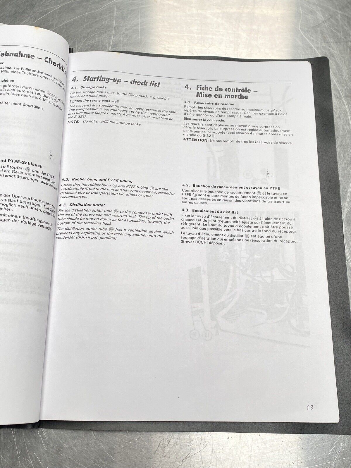 Buchi Distillation Unit 321 - Manual / Users Guide / Instructions Book