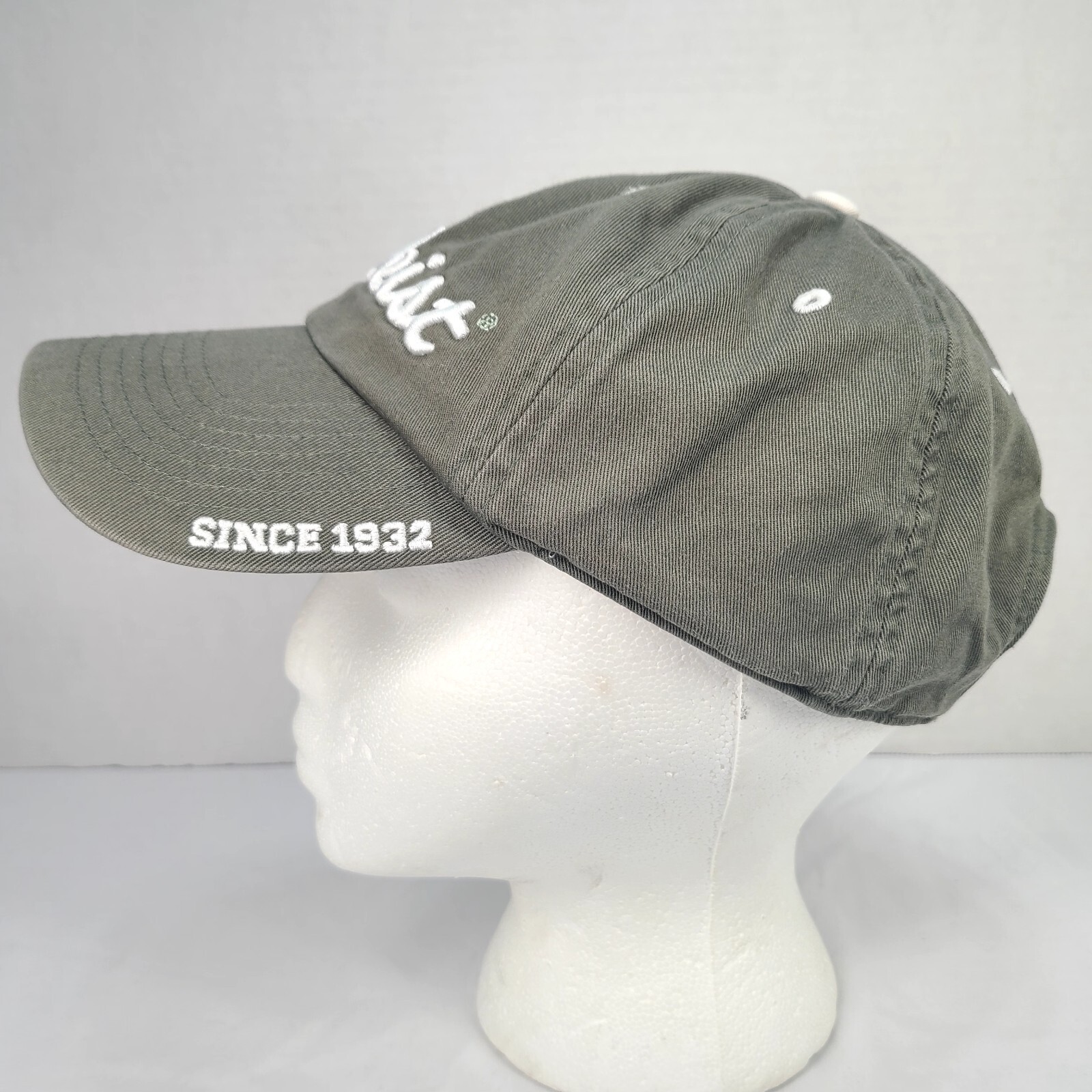Titleist Hat Golf Strapback Cap Olive Green Relaxed-Fit Adjustable
