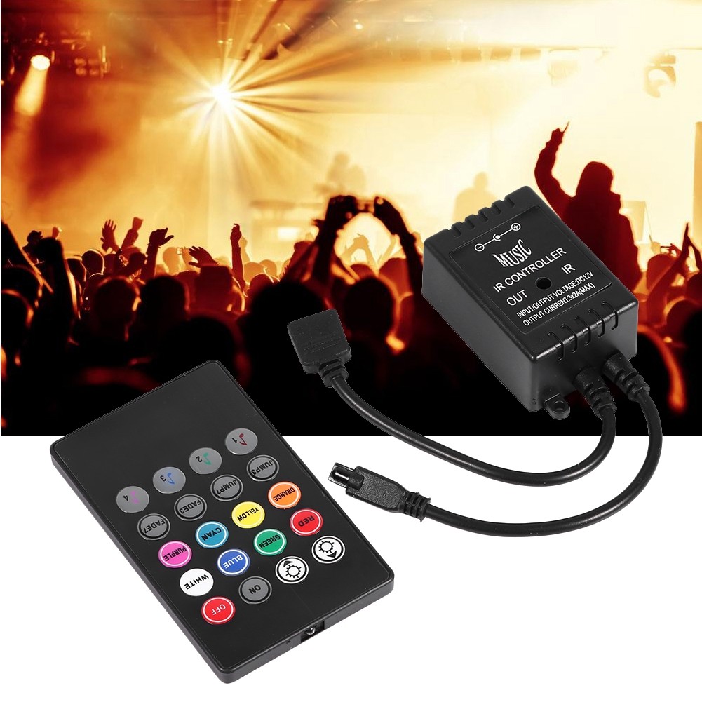 LED Music Controller 20keys IR Remote Sound Sensor Controllers For RGB Lights