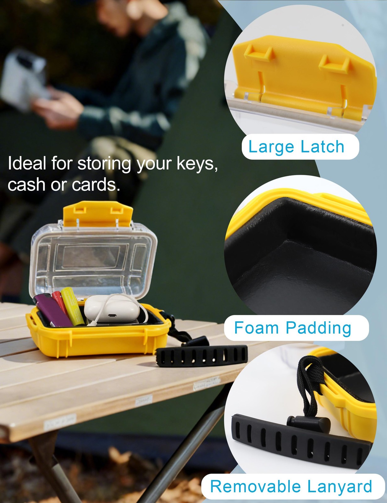 Waterproof Box Small Dry Box Mini Waterproof Container Watertight Storage Case W
