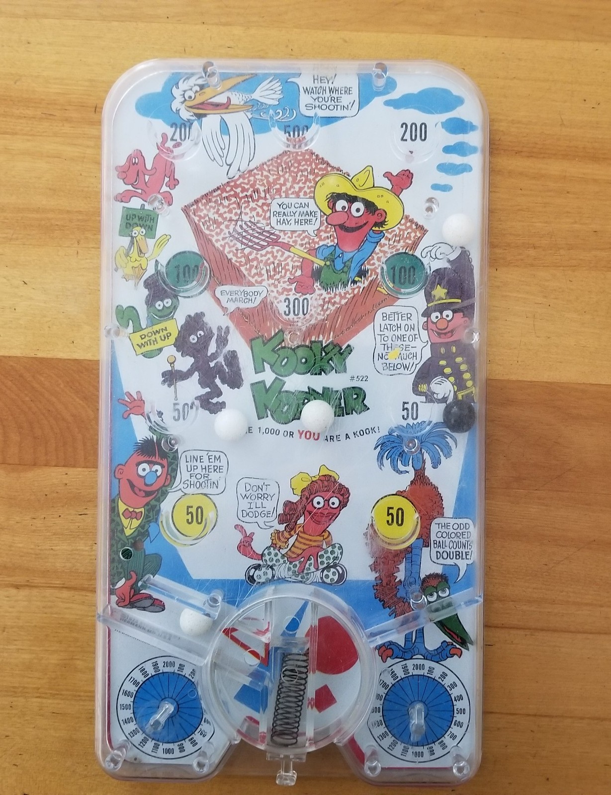 1973 *KOOKY KORNER #522 PINBALL GAME* Steven Mfg. Co