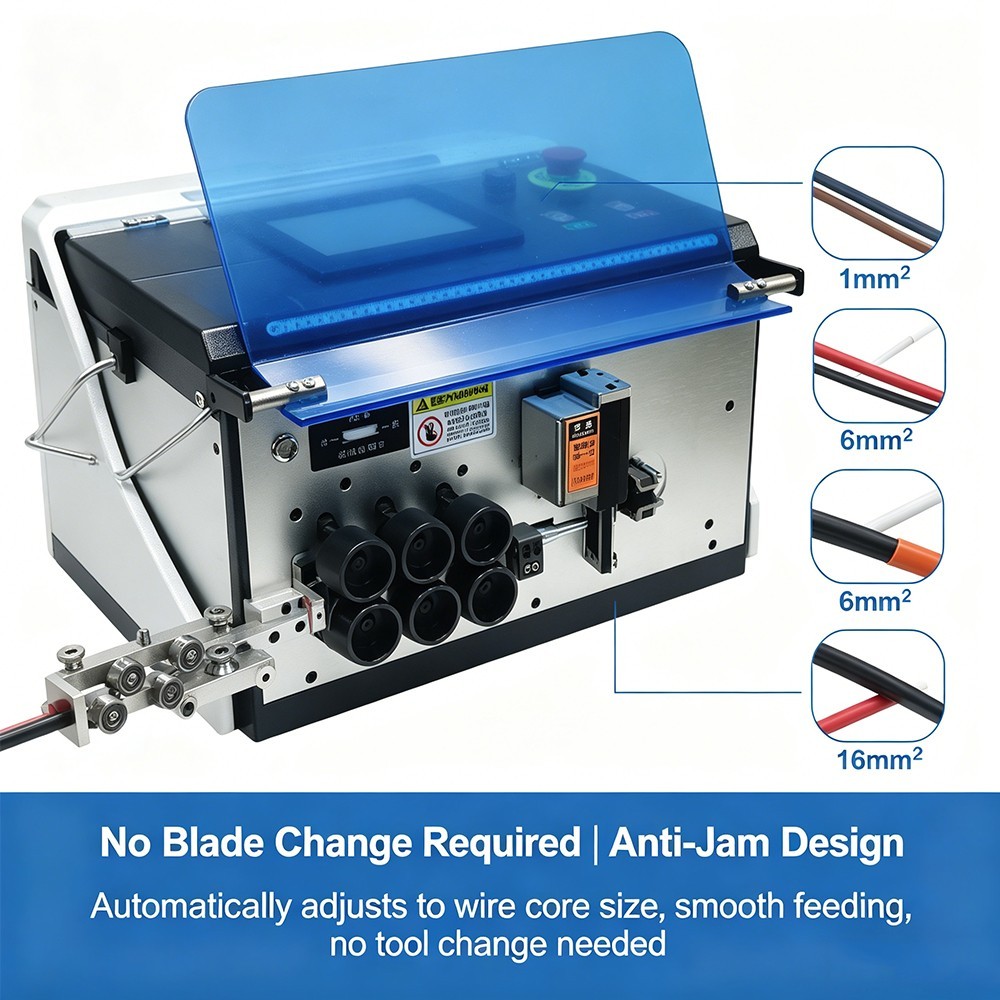 110V Full-auto Computer Wire Stripper &Bender 1-16mm² Core Area丨1-10m Cut Length