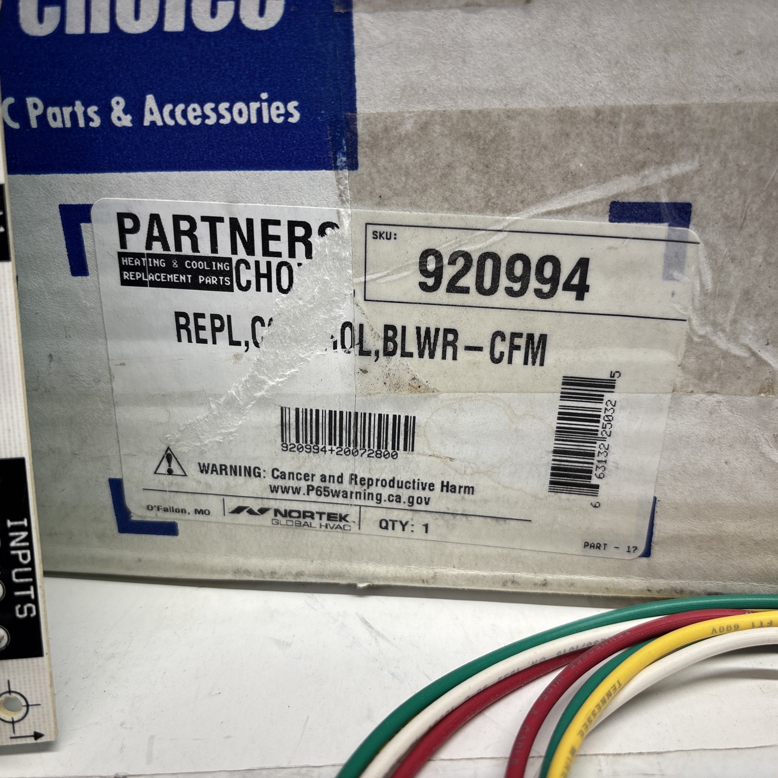 PARTNERS CHOICE 920994 NORDYNE BLOWER CONTROL BOARD
