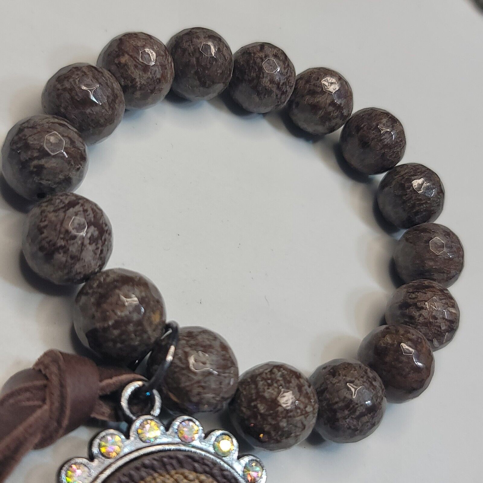 Chocolate Jasper Beaded Stretch Bracelet