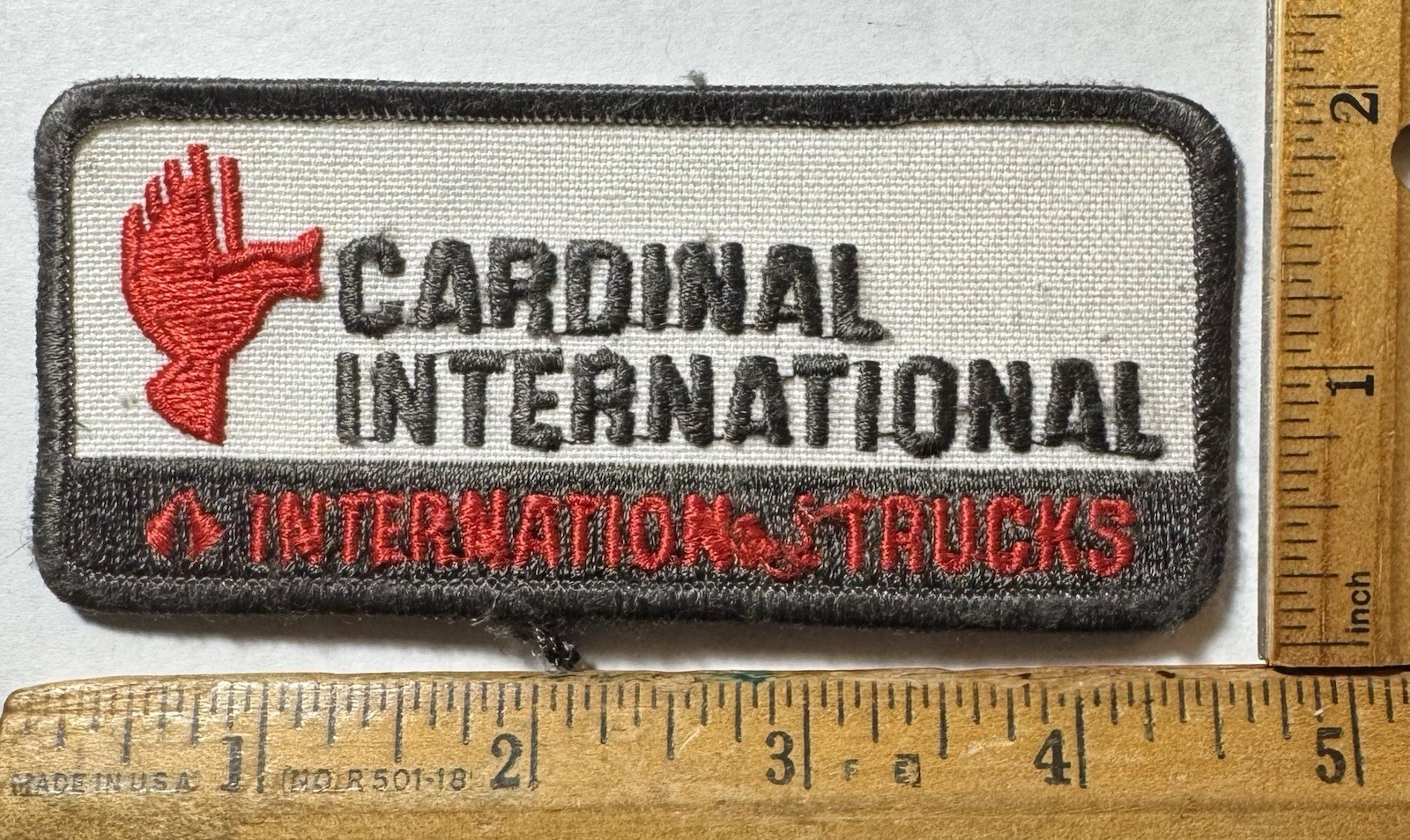 Vintage Cardinal International Trucks Logo Patch Raleigh NC North Carolina As Is