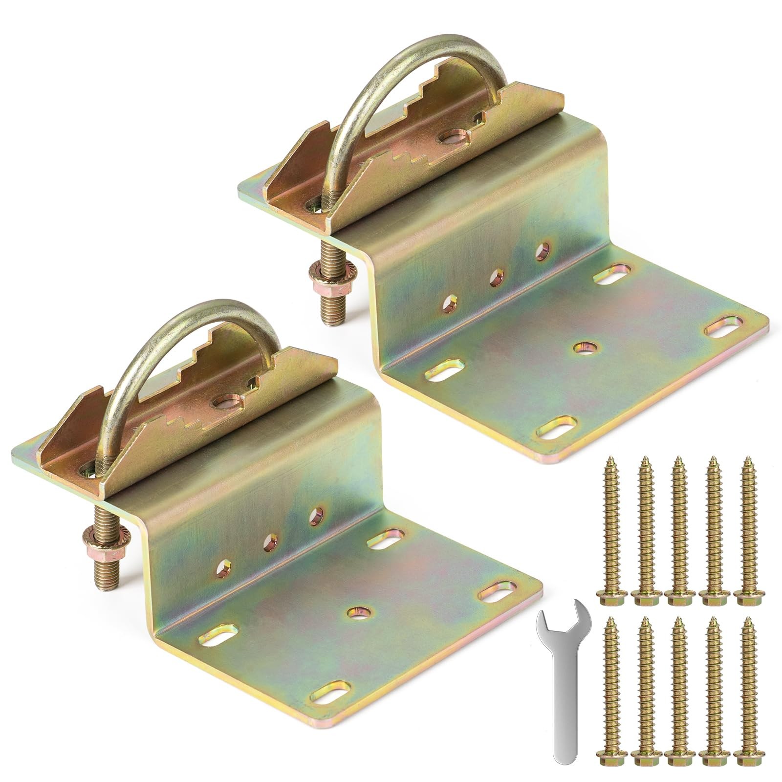 2 Sets Antenna Pole Mount Bracket Heavy-Duty M8 U Bolts Windproof Antenna Mas...