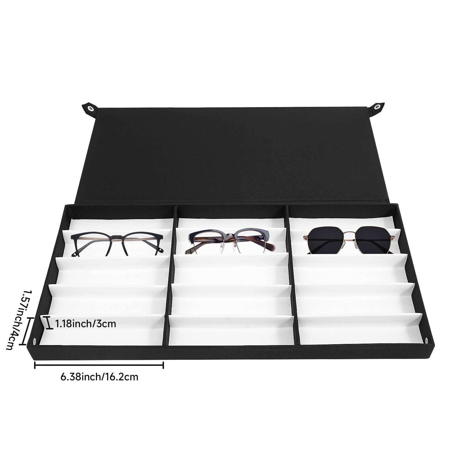 180 Slots Optical Glasses Case, Pull Rod Box, Eyeglasses Display Organizer NEW