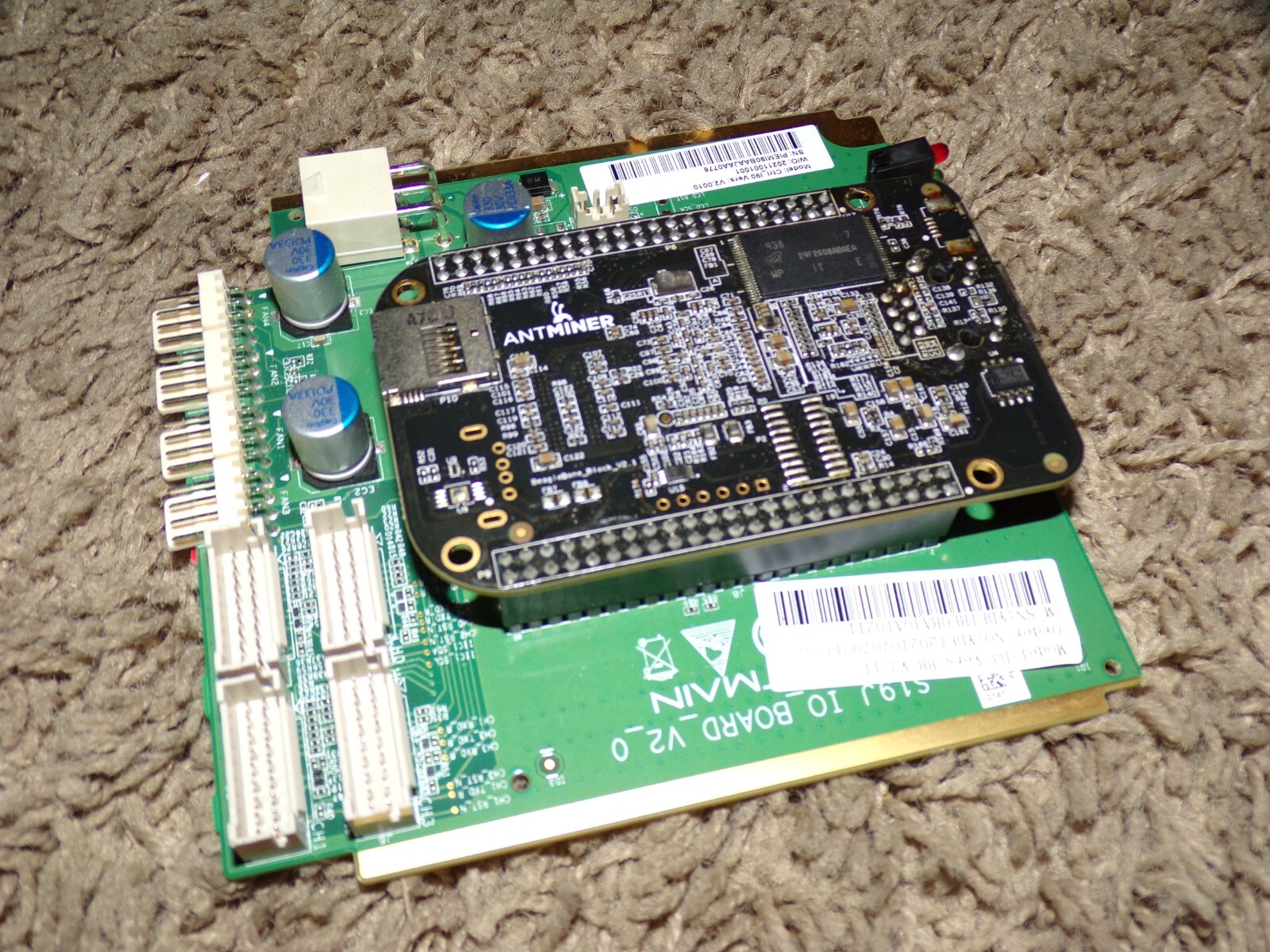 Bitmain Antminer S19J IO Board Model D3 Ctrl_I90 Control Board (Hardware Only)