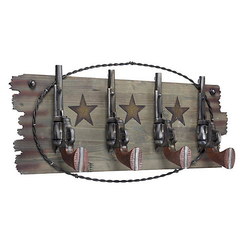 Tough1 Western Themed 4 Hook Racks