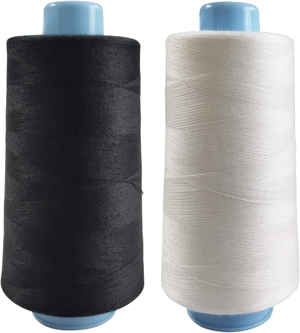 2 Spools Polyester 3000 Yards Sewing Thread Spools, 40/2 Thread For Sewing