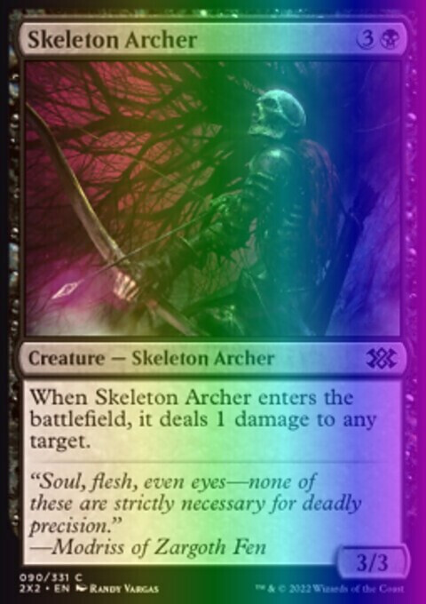 MTG Magic the Gathering Skeleton Archer (90/686) Double Masters 2022 LP FOIL