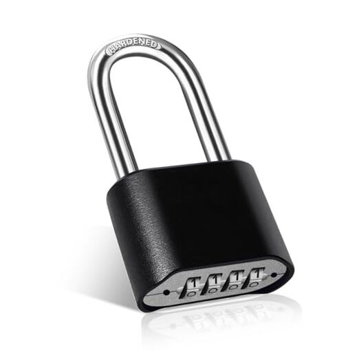 2.5 Inch Long Shackle Outdoor Padlock，Combination Lock, 1 Padlock without Chain