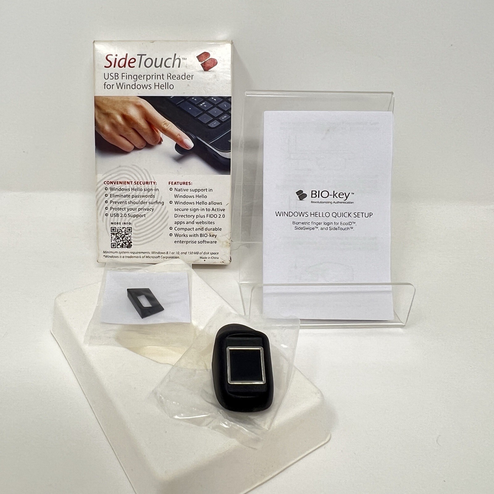 Bio-Key Sidetouch Compact Fingerprint Tested Qualified by Microsoft for Win 10