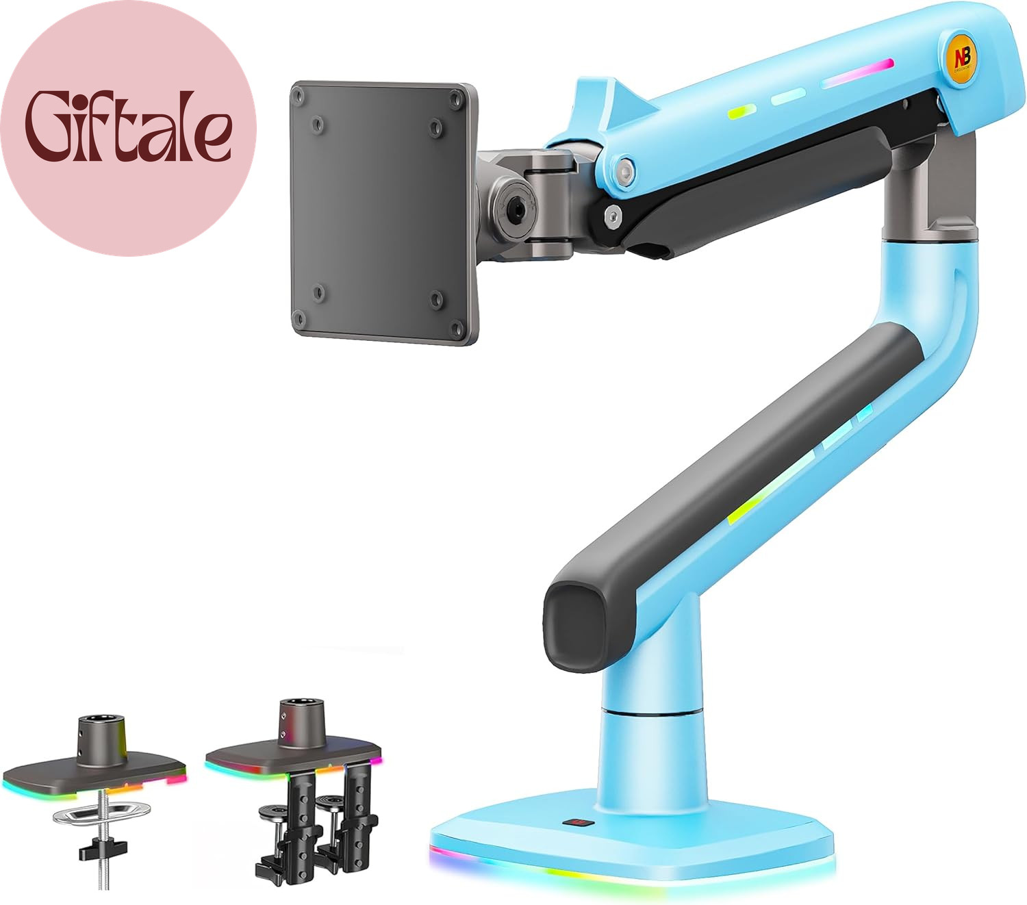 NB Gaming Monitor Arm or for 32 to 60 Inches Screen, Load up to 20 Kg, VESA 75/1