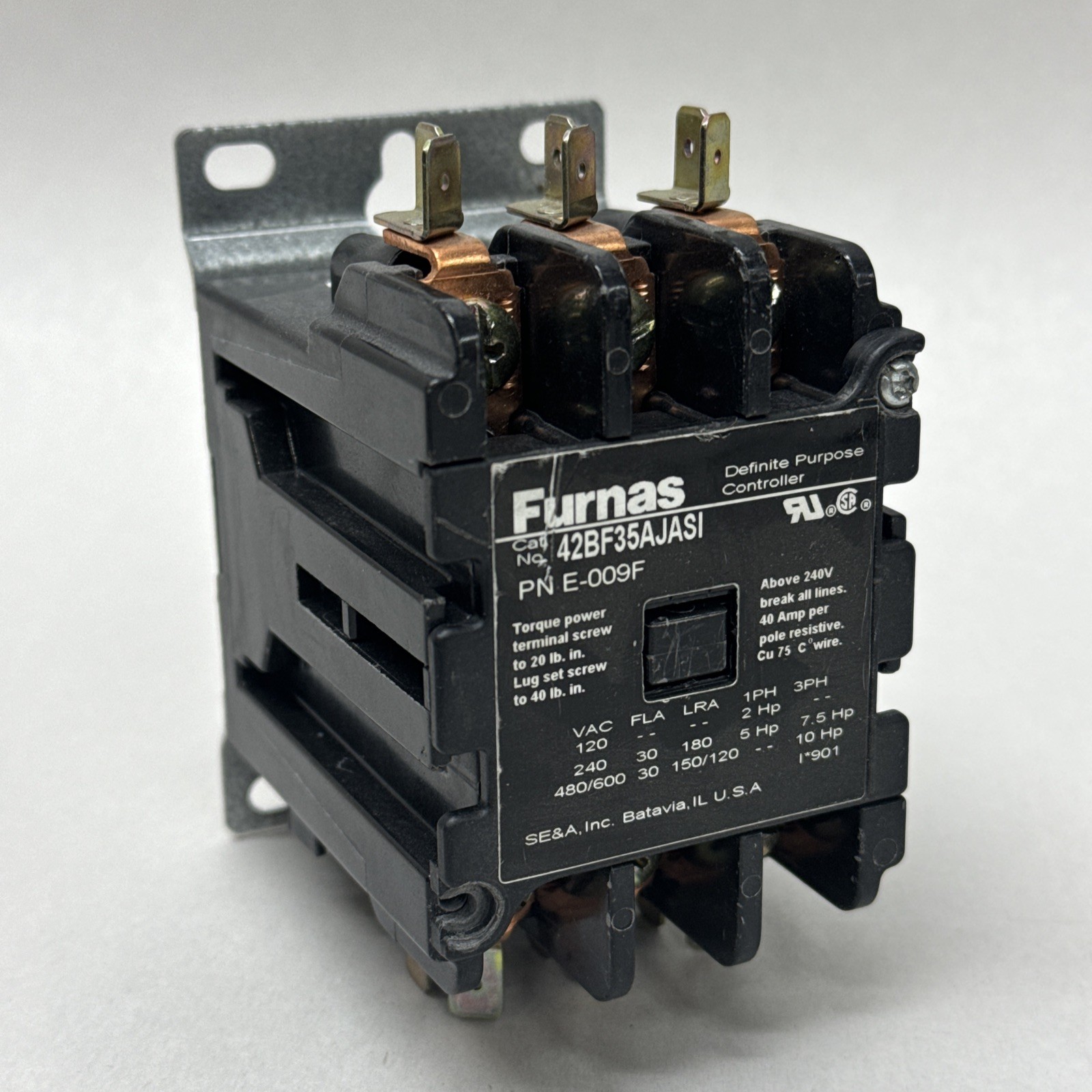 FURNAS 42BF35AJASI DEFINATE PURPOSE CONTROLLER, PN E-009F, COIL 24V 50/60Hz