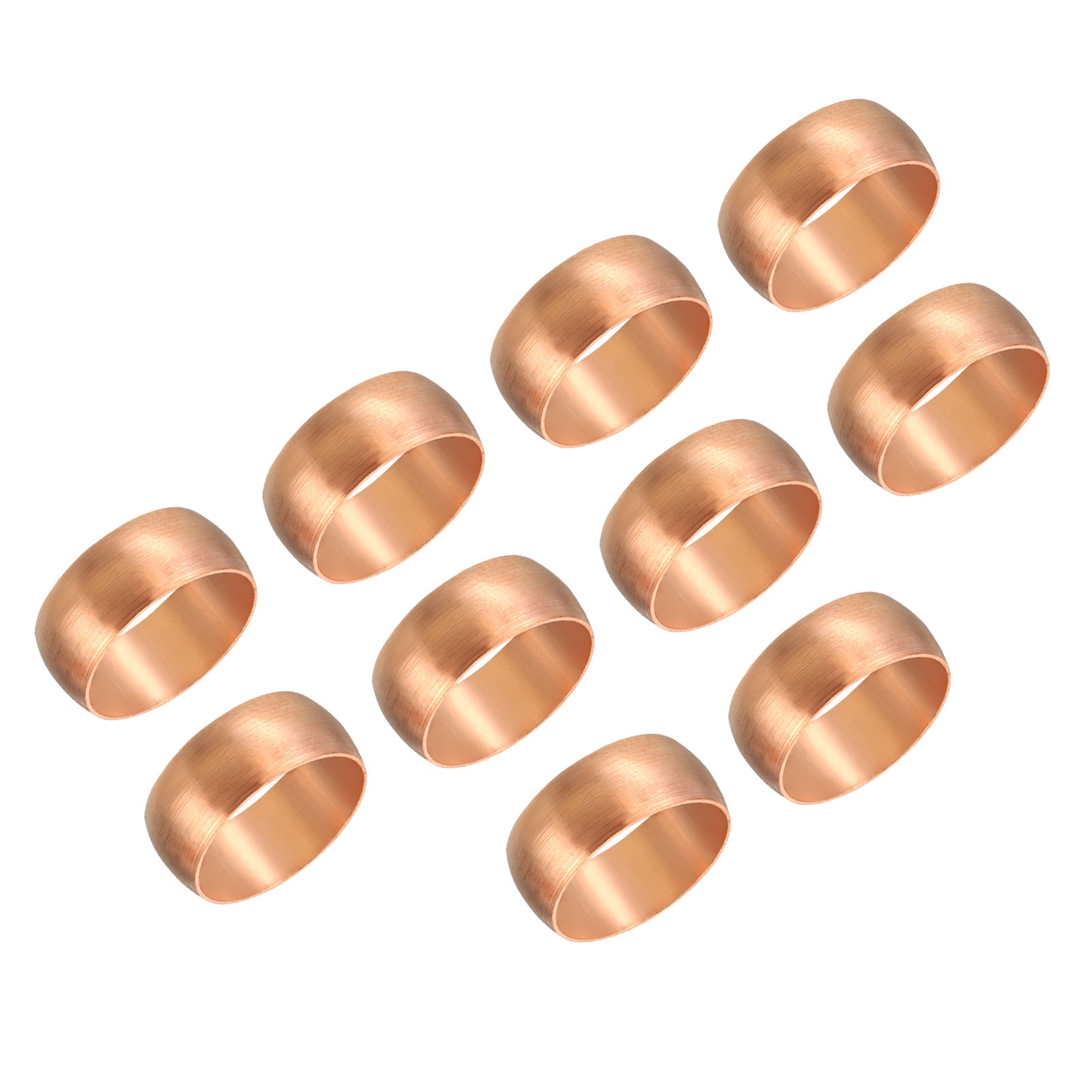 10pcs 15mm Compression Sleeves Ferrules Copper Ferrule Compression Fitting