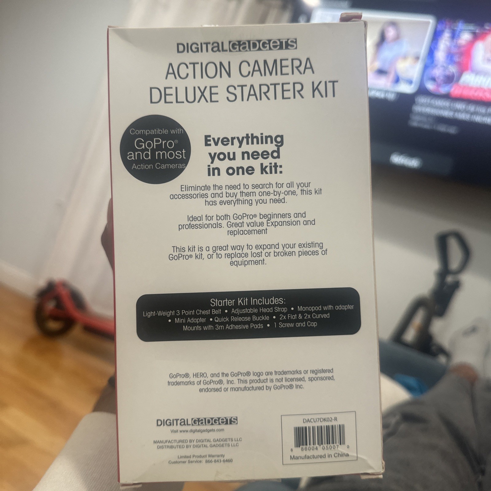 Digital Gadgets DACU7DK02-R Action Camera Deluxe Starter Kit