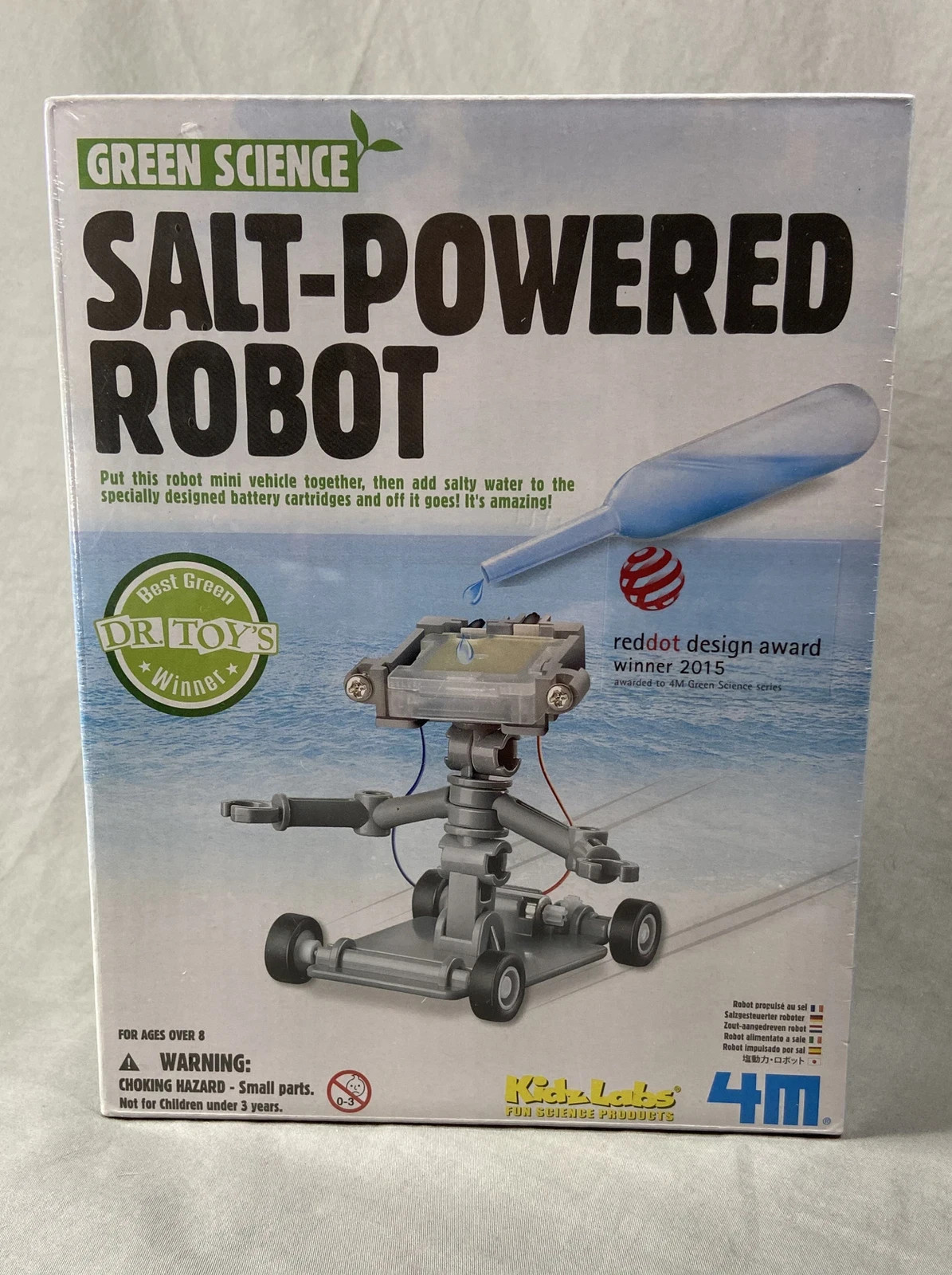 Salt Powered Robot Green Science 4M Kidz Labs; Amazing; *BRAND NEW*