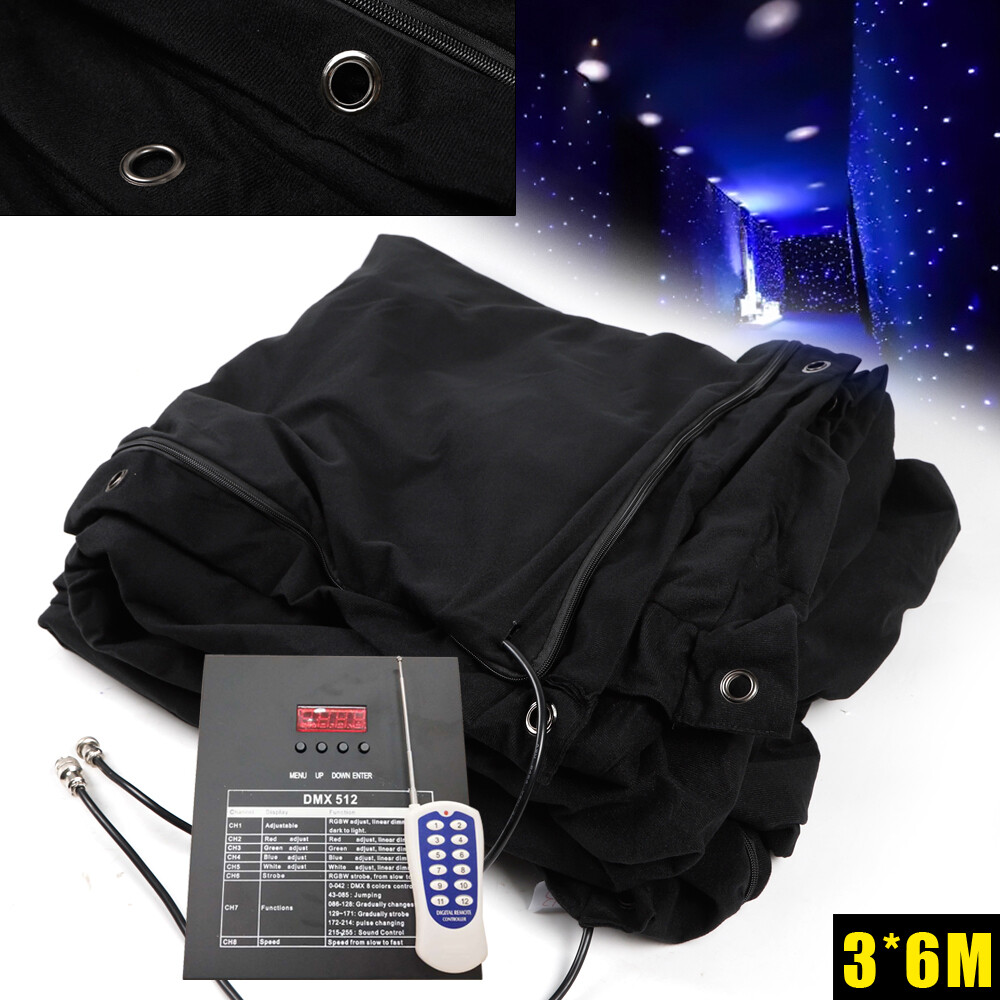 20x10FT DMX512 LED Star Stage Backdrop Curtain Background Starry Sky +Controller
