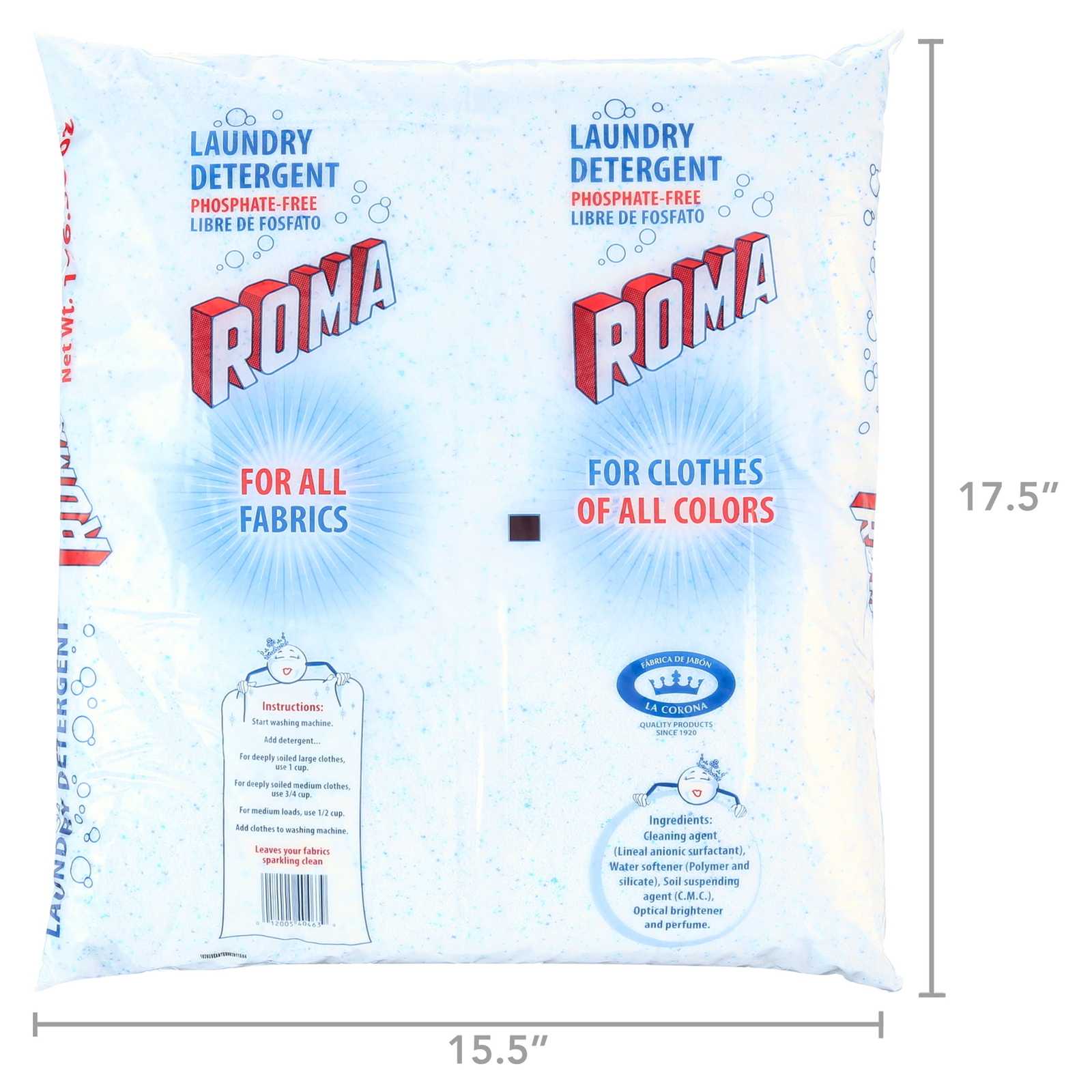 Roma Laundry Detergent, 176.36 Ounce,NEW