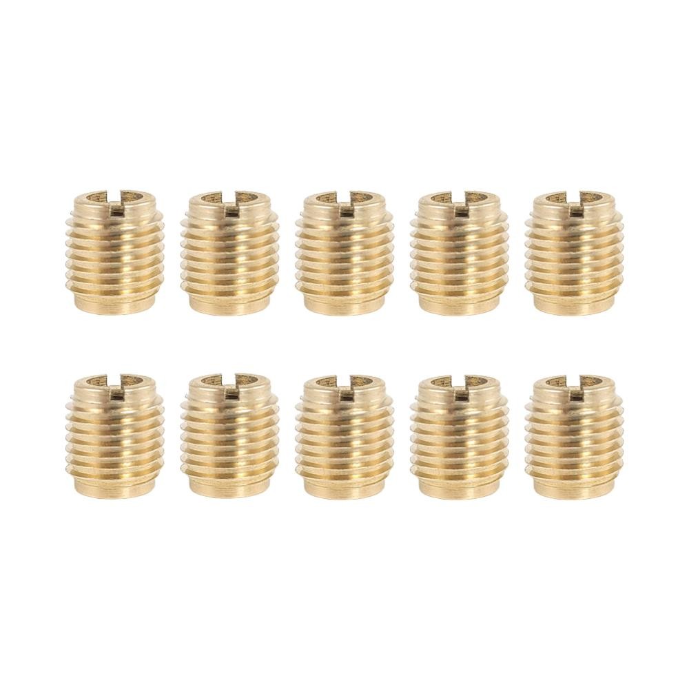 Taytools Self-Tapping Solid Brass Knife 1/4"-20 Threaded Inserts 10-Pack