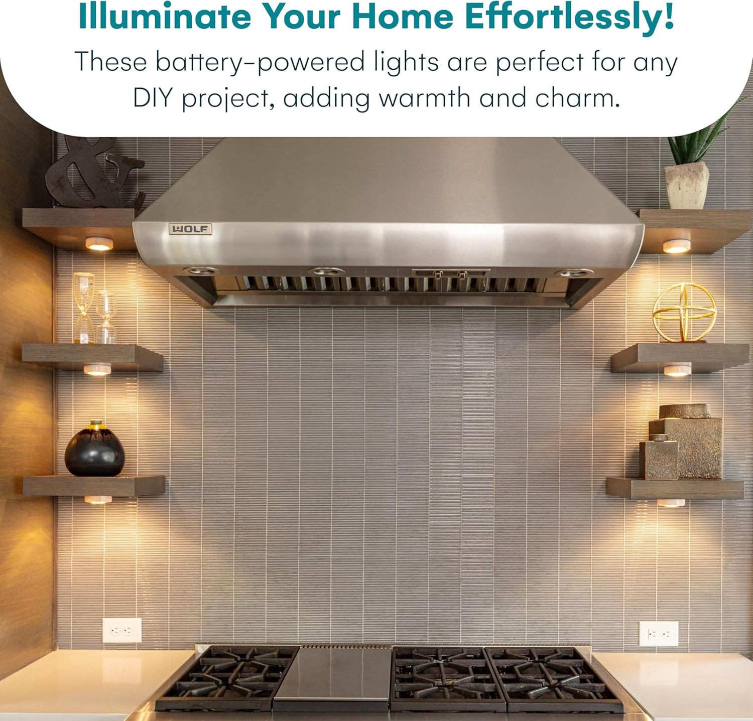 Bright Evolution under Cabinet Lights - Battery Operated Cabinet Lighting with T