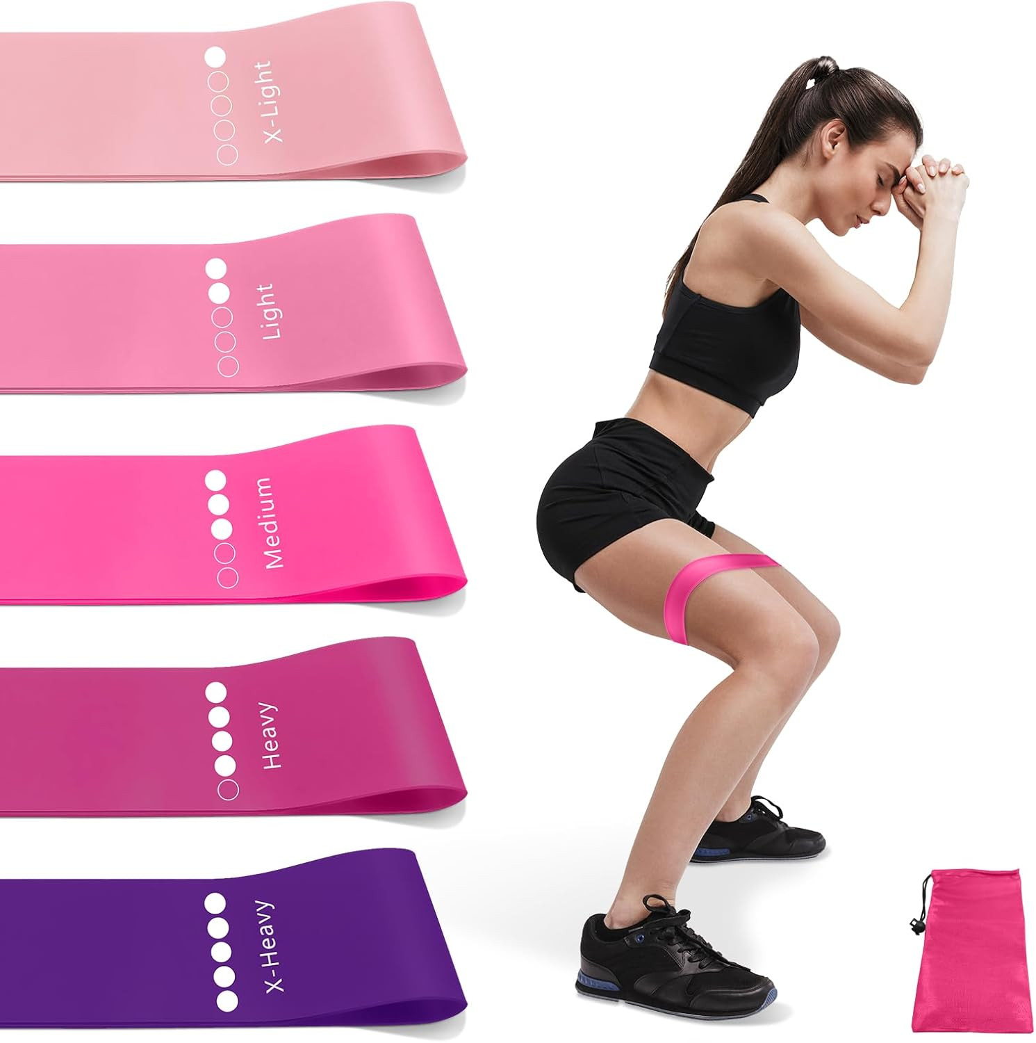 Resistance Bands for Working Out, Exercise Bands Resistance Bands Set with 5 Res