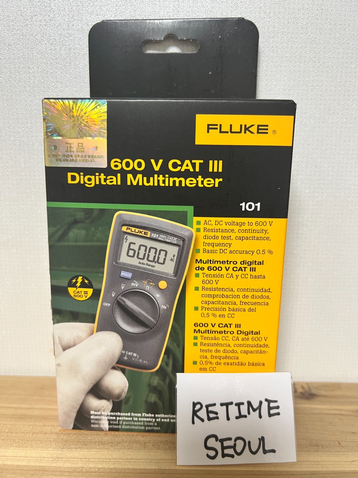 Fluke 101 Basic Digital Multimeter Pocket Portable Mini Tester Auto Range 600V