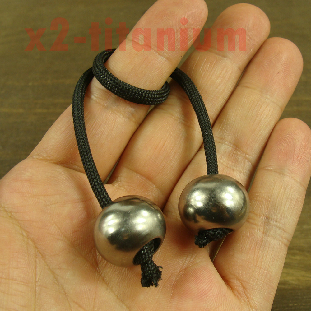 Titanium Begleri Solid ball shaped EDC Paracord Beads toy "worry beads" XZ210A
