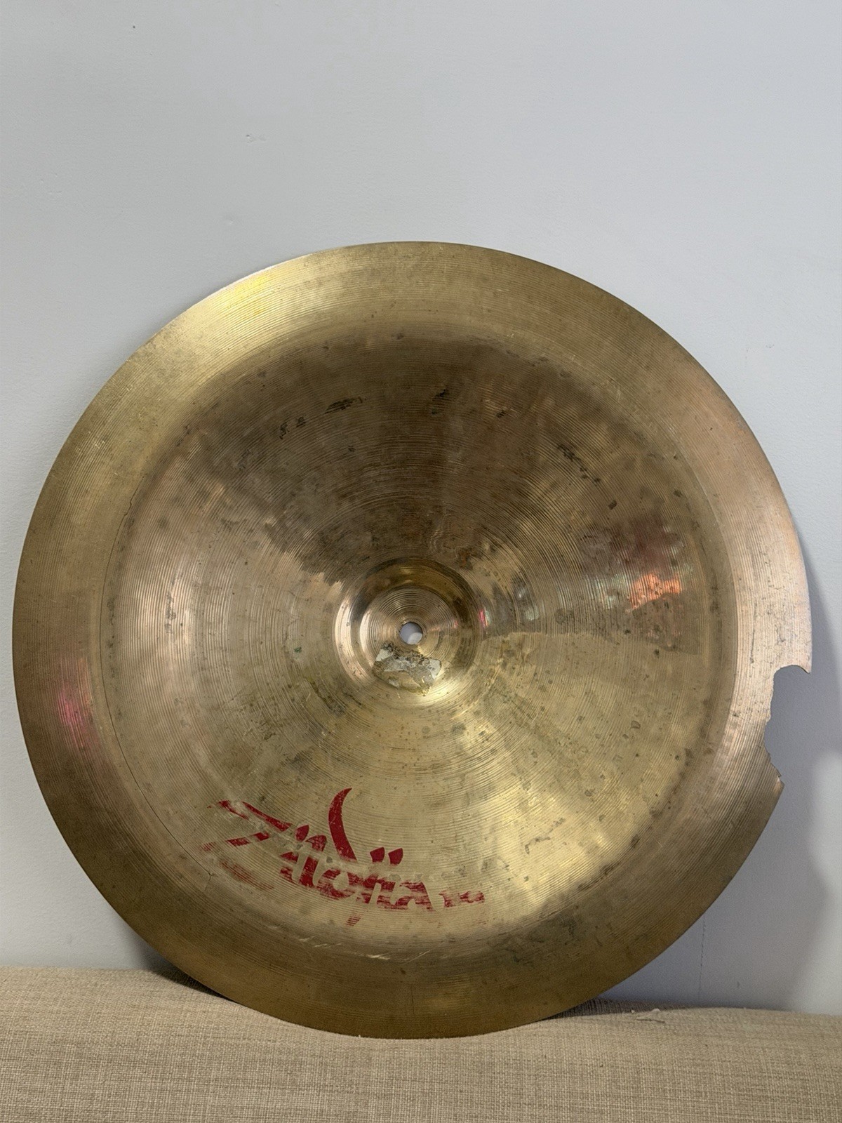 Broken/ Cracked Zildjian Cymbal Lot (3) - Oriental China + (2) Crash Cymbals