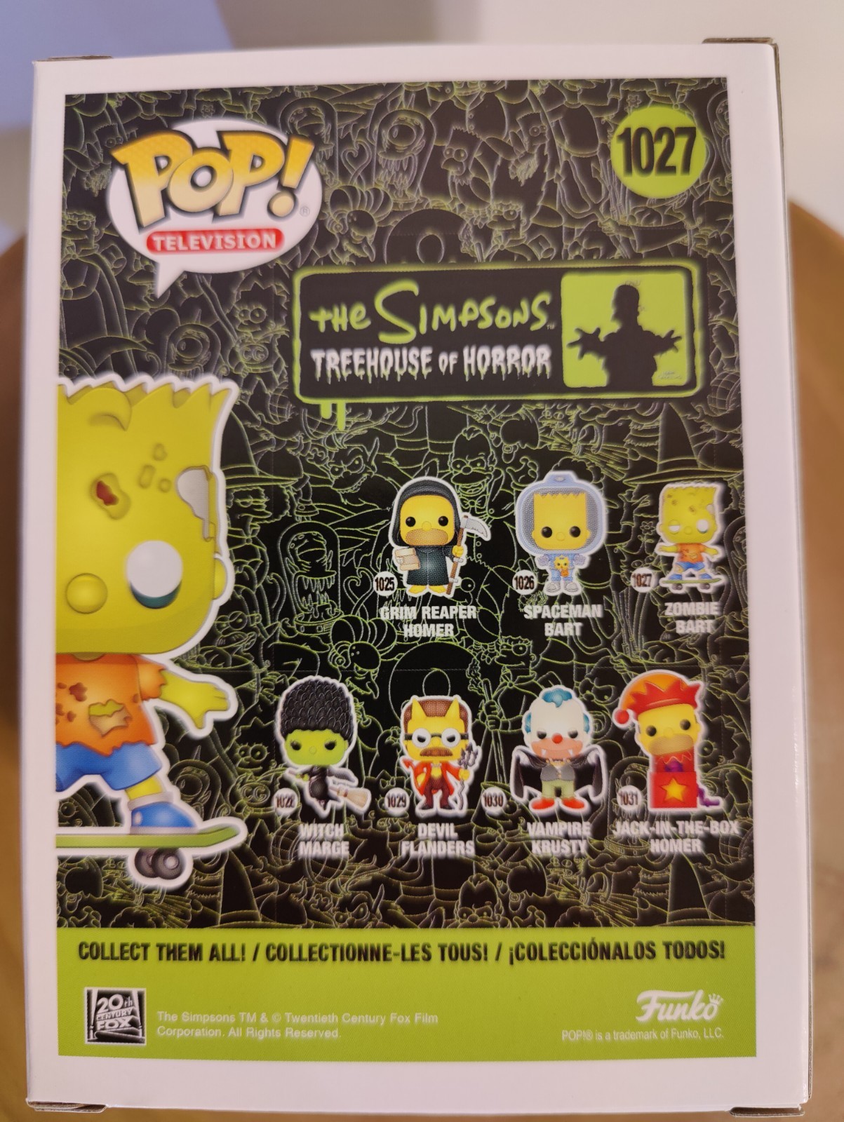 Funko Pop! Television The Simpsons 1027 Zombie Bart Vinyl Figure