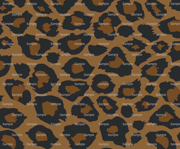 Brown Cheetah Print Birthday ~ Edible 2D Fondant Cake Cupcake Topper ~ D9752 *