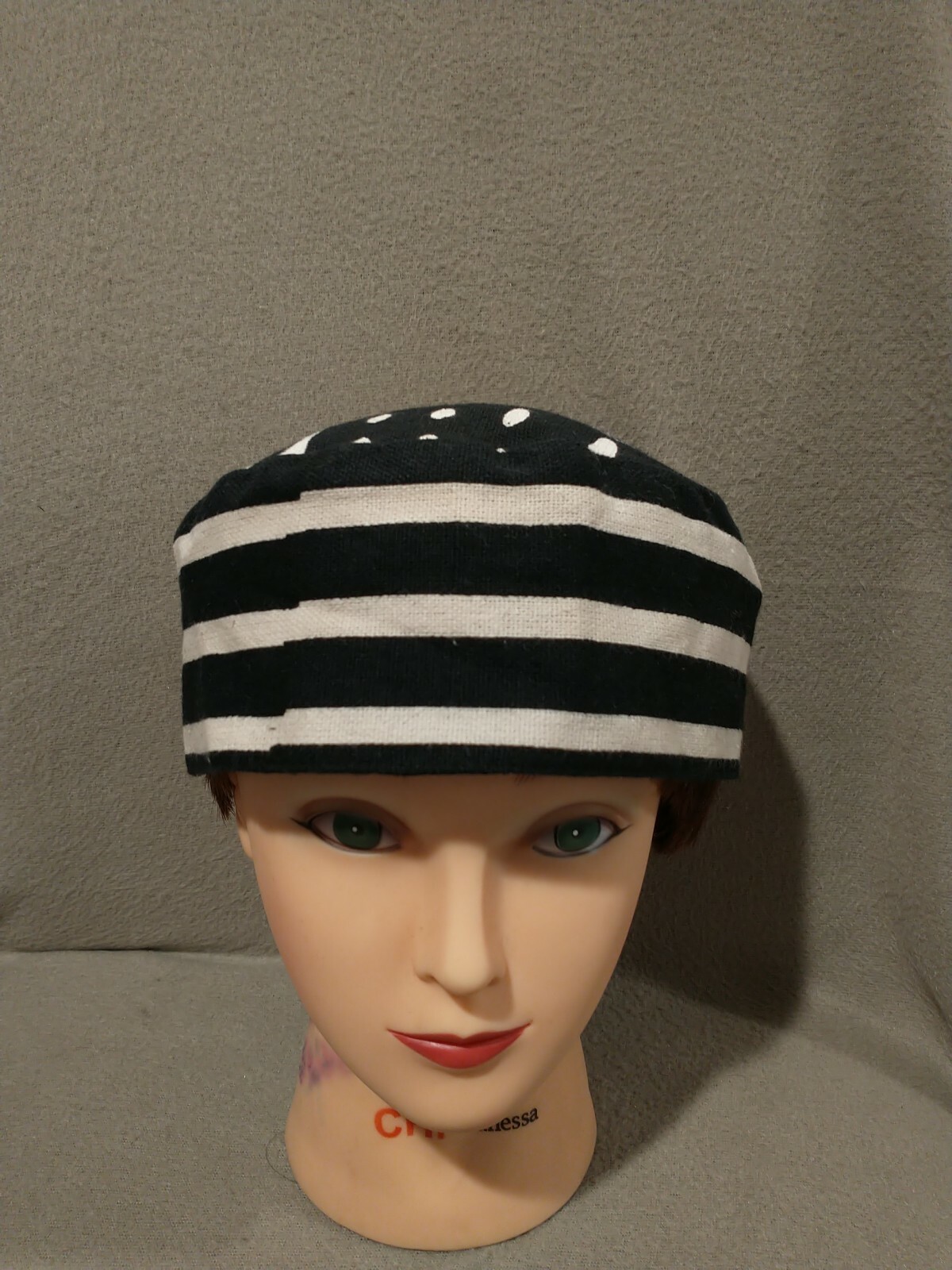 Ashro Black White Natural Ethnic African Pride Max Mudcloth Shell Hat One Size